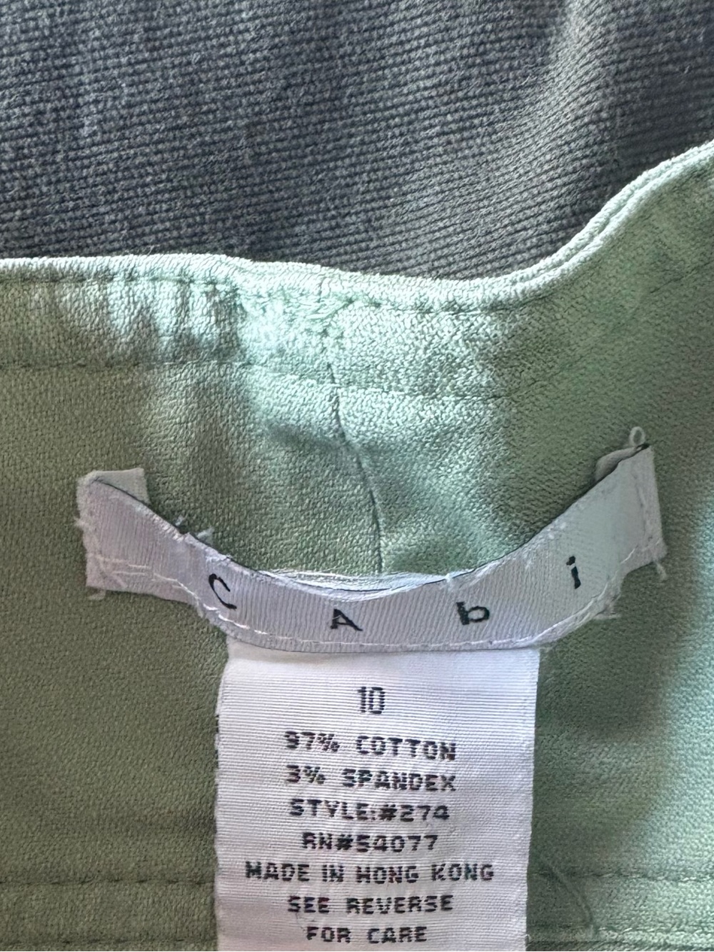 CAbi| Khaki Green Cargo Pants with Wide Belt Loops | Sz 10 | VGC - Picture 4 of 4
